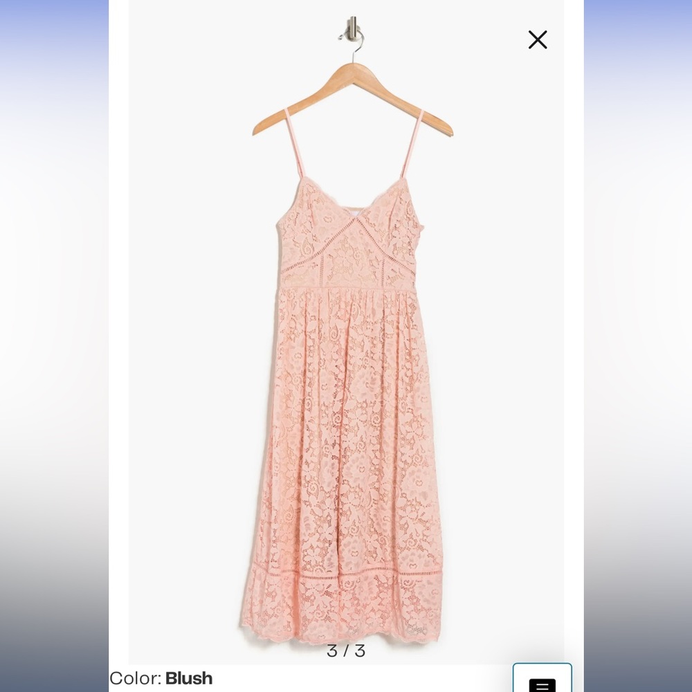 NSR Crochet Stretch Lace Midi Dress X-Large (New)